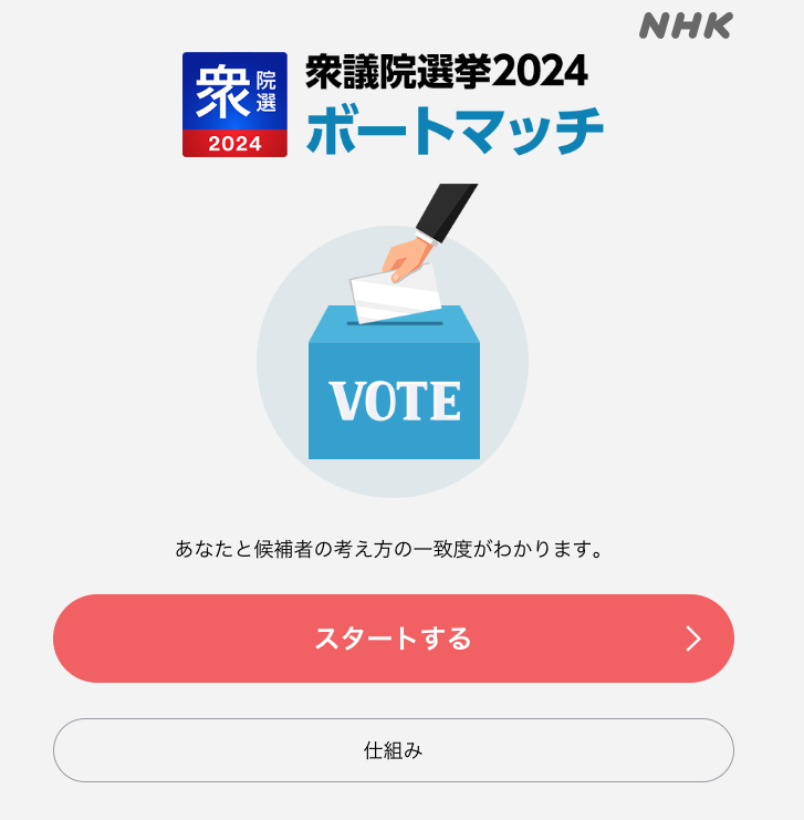 選挙 NHK 衆院選ボートマッチ